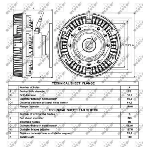 Spojka ventilátora chladenia NRF 49004 - obr. 4