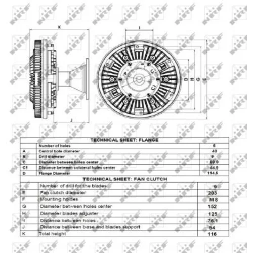 Spojka ventilátora chladenia NRF 49145 - obr. 4