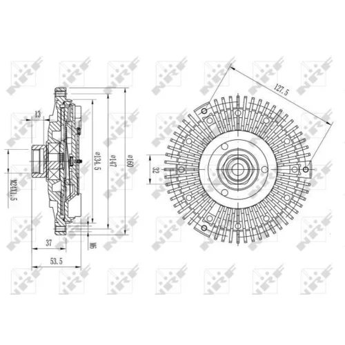 Spojka ventilátora chladenia 49581 /NRF/ - obr. 4