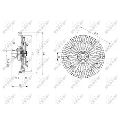 Spojka ventilátora chladenia NRF 49640 - obr. 4