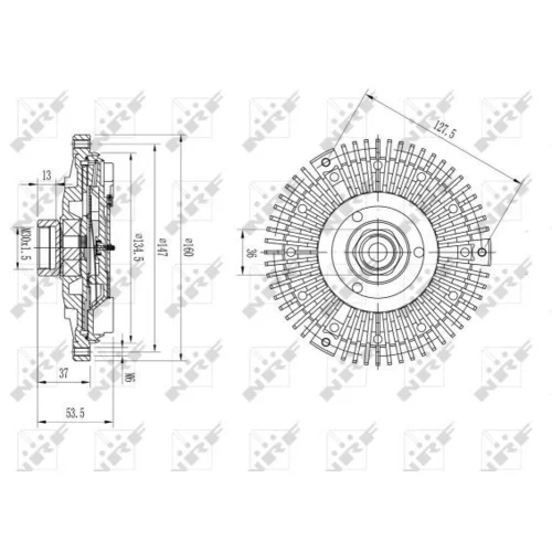 Spojka ventilátora chladenia NRF 49673 - obr. 4