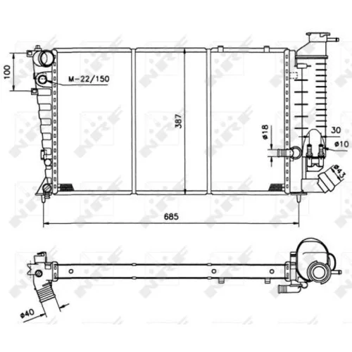 Chladič motora NRF 50412 - obr. 4