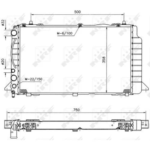 Chladič motora NRF 50527 - obr. 3