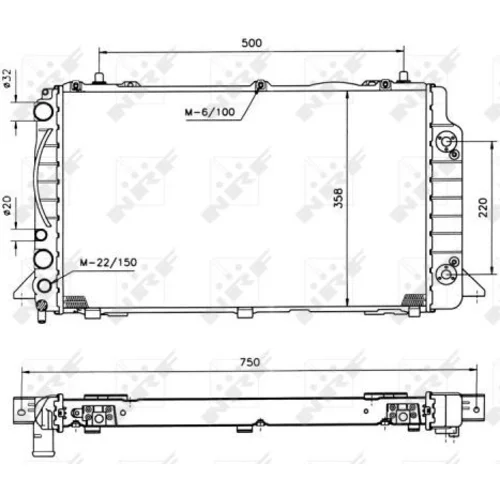 Chladič motora NRF 50528 - obr. 3