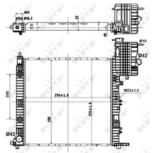 Chladič motora NRF 50581