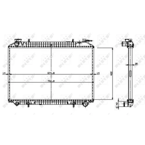 Chladič motora NRF 509534 - obr. 3