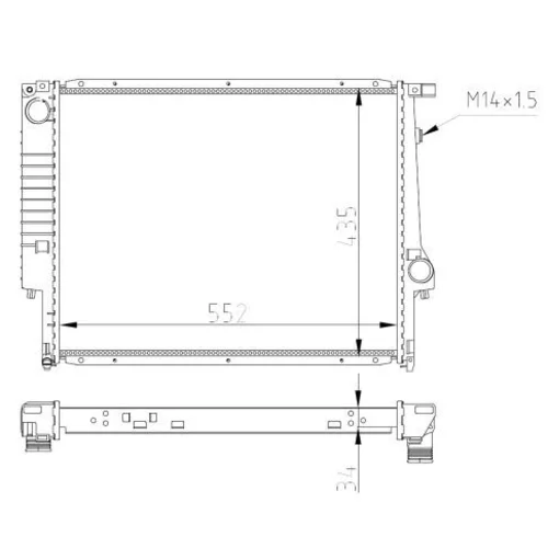 Chladič motora NRF 509558A - obr. 4