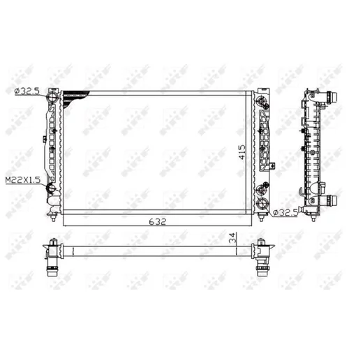 Chladič motora NRF 519504A - obr. 4