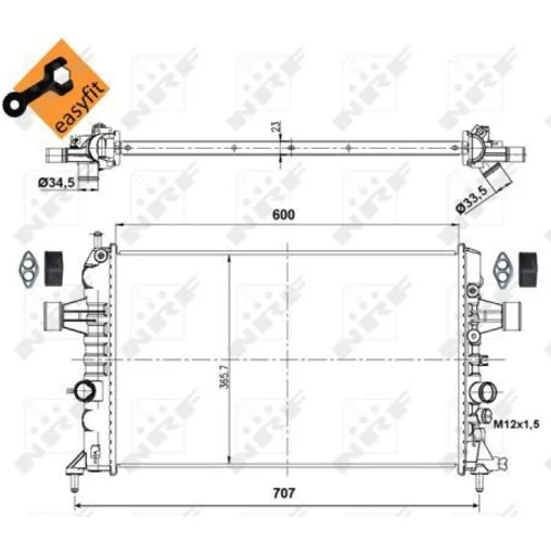 Chladič motora NRF 53000 - obr. 4