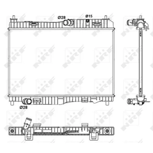 Chladič motora NRF 53044 - obr. 3