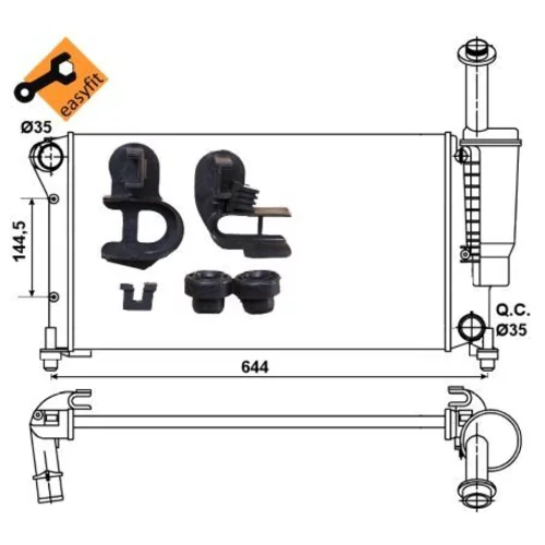 Chladič motora NRF 53075 - obr. 4