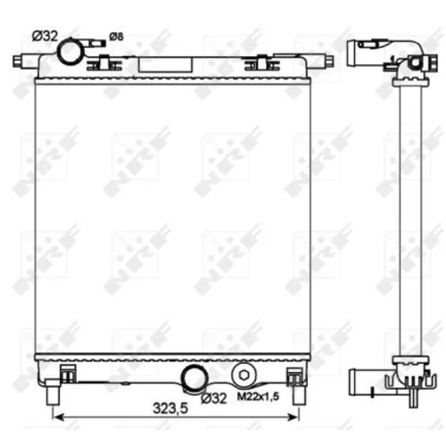 Chladič motora NRF 53102 - obr. 1