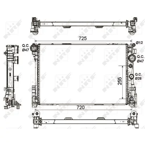 Chladič motora NRF 53140 - obr. 4