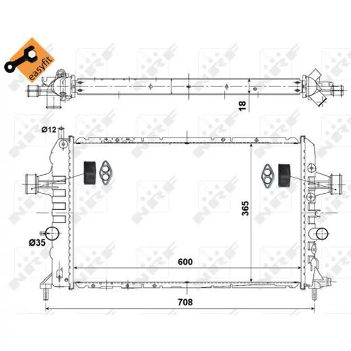 Chladič motora NRF 53442 - obr. 3