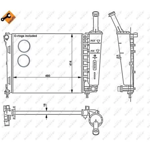 Chladič motora NRF 53526 - obr. 3