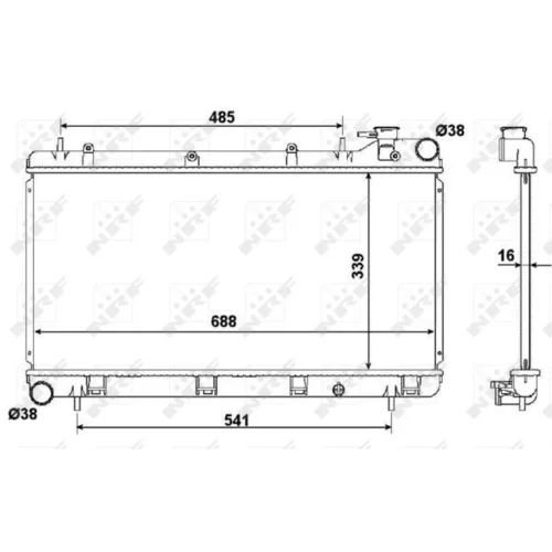 Chladič motora NRF 53696 - obr. 1