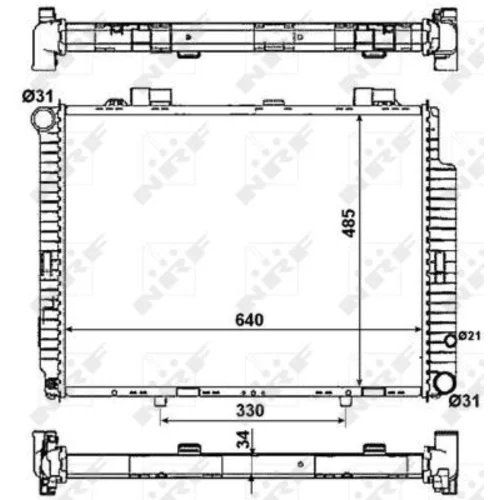 Chladič motora NRF 53784 - obr. 4