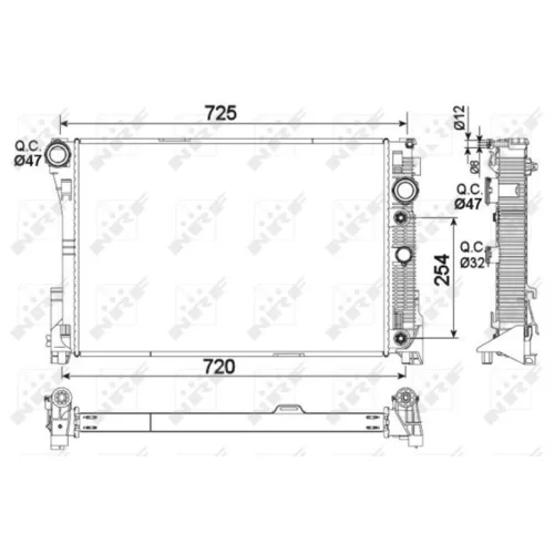 Chladič motora NRF 53968 - obr. 1