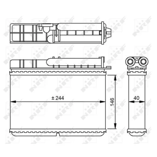 Výmenník tepla vnútorného kúrenia NRF 54307 - obr. 4