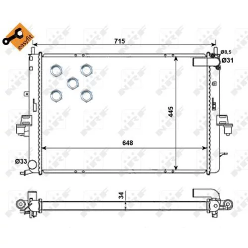 Chladič motora NRF 55319 - obr. 3