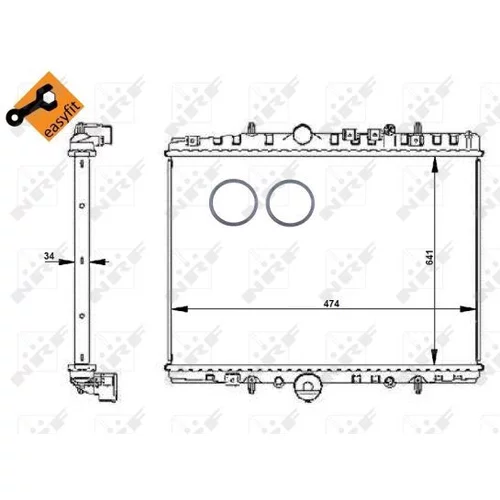 Chladič motora NRF 55347 - obr. 3