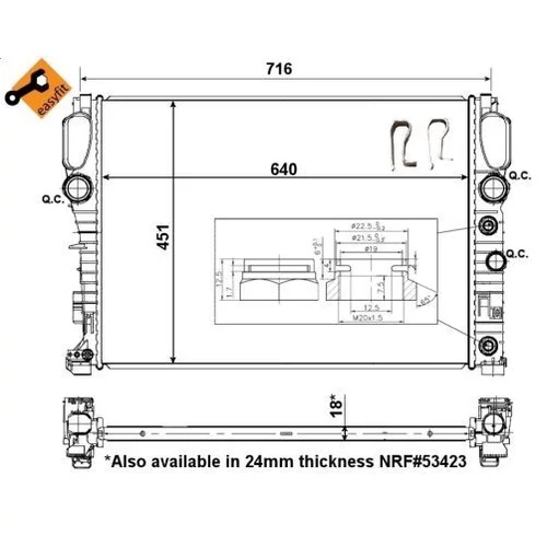 Chladič motora NRF 56076 - obr. 3