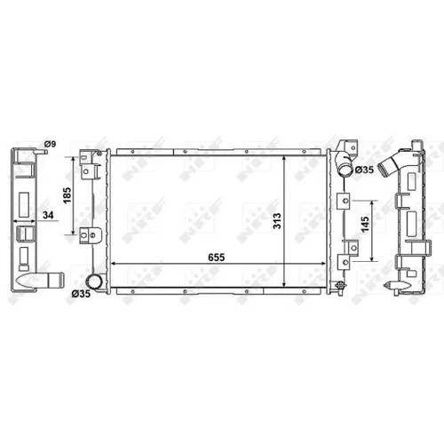 Chladič motora NRF 58061 - obr. 3