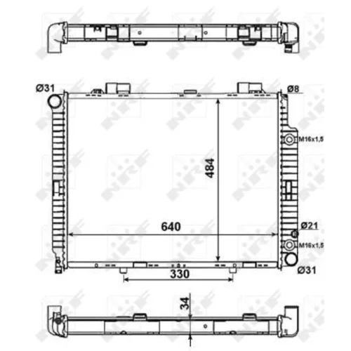 Chladič motora NRF 58100 - obr. 3