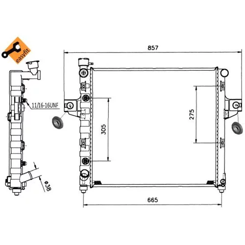 Chladič motora NRF 58112 - obr. 4