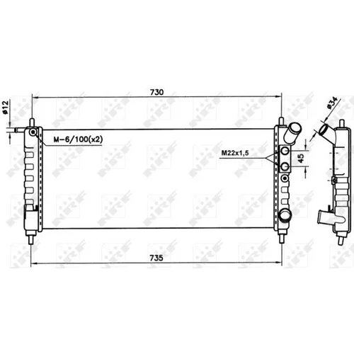 Chladič motora NRF 58154 - obr. 3