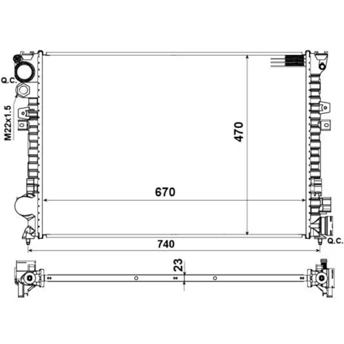 Chladič motora NRF 58958 - obr. 4