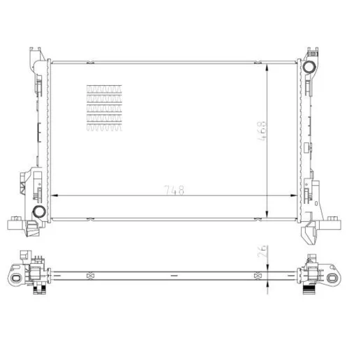 Chladič motora NRF 59295 - obr. 4