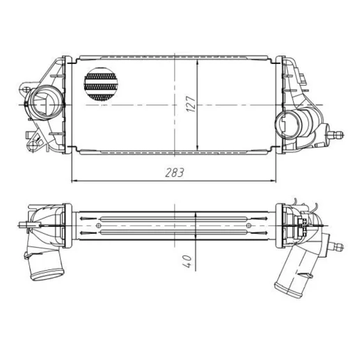 Chladič plniaceho vzduchu NRF 309032 - obr. 4