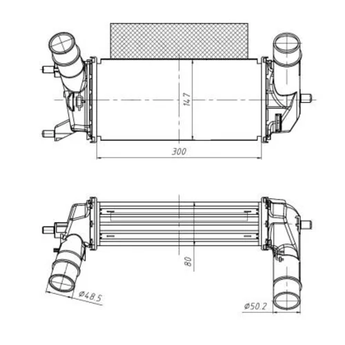 Chladič plniaceho vzduchu NRF 309044 - obr. 4