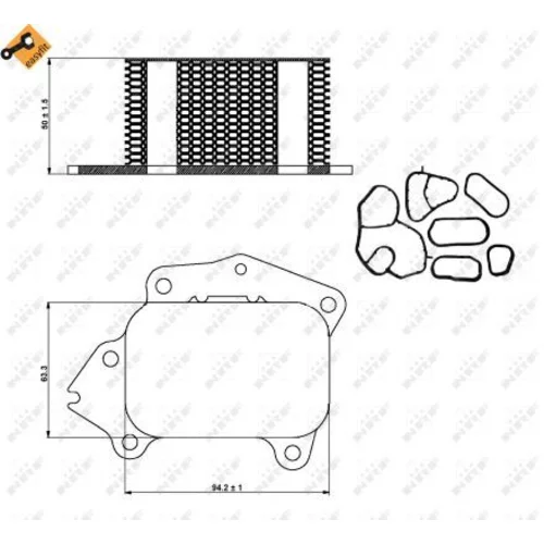 Chladič motorového oleja NRF 31333 - obr. 4