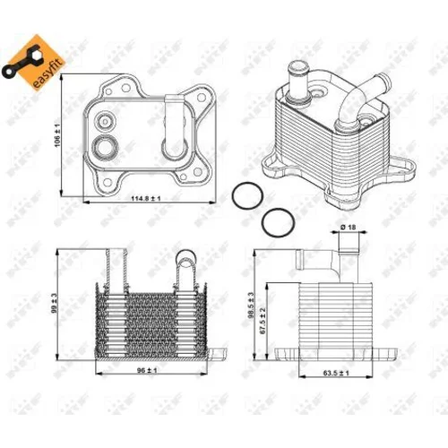 Chladič oleja automatickej prevodovky NRF 31342