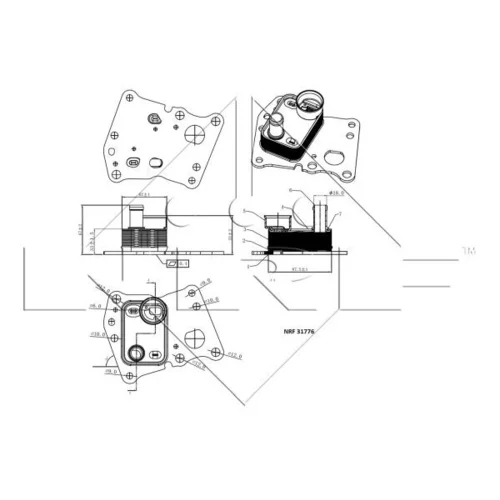 Chladič motorového oleja NRF 31776 - obr. 4