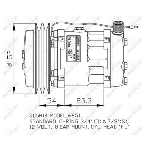 Kompresor klimatizácie NRF 32763G - obr. 4