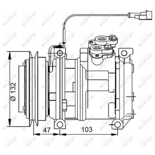 Kompresor klimatizácie NRF 32823 - obr. 4