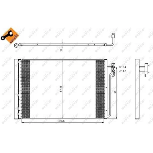 Kondenzátor klimatizácie NRF 350224 - obr. 1