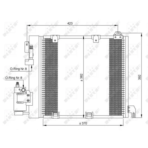 Kondenzátor klimatizácie NRF 35302 - obr. 2