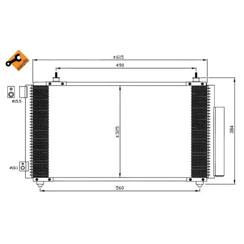 Kondenzátor klimatizácie 35576 /NRF/ - obr. 4