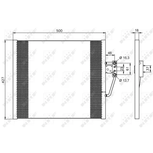 Kondenzátor klimatizácie 35587 /NRF/ - obr. 3