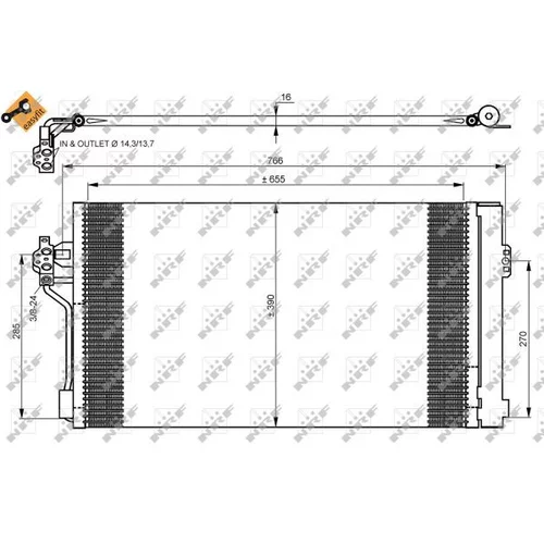 Kondenzátor klimatizácie NRF 35776 - obr. 4