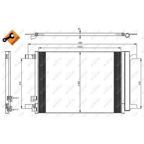 Kondenzátor klimatizácie 35968 /NRF/ - obr. 4