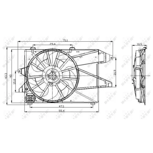 Ventilátor chladenia motora NRF 47004 - obr. 1