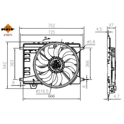 Ventilátor chladenia motora NRF 470079 - obr. 4