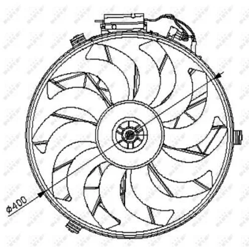 Ventilátor chladenia motora NRF 47028