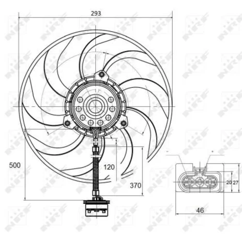 Ventilátor chladenia motora NRF 47373 - obr. 1