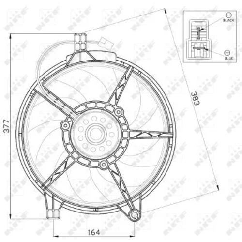 Ventilátor chladenia motora NRF 47445 - obr. 2